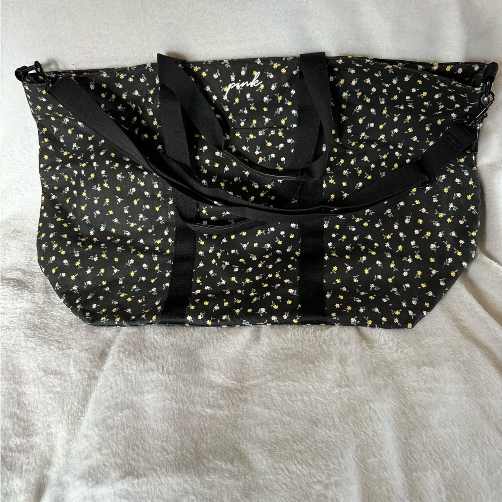 Pink weekender tote